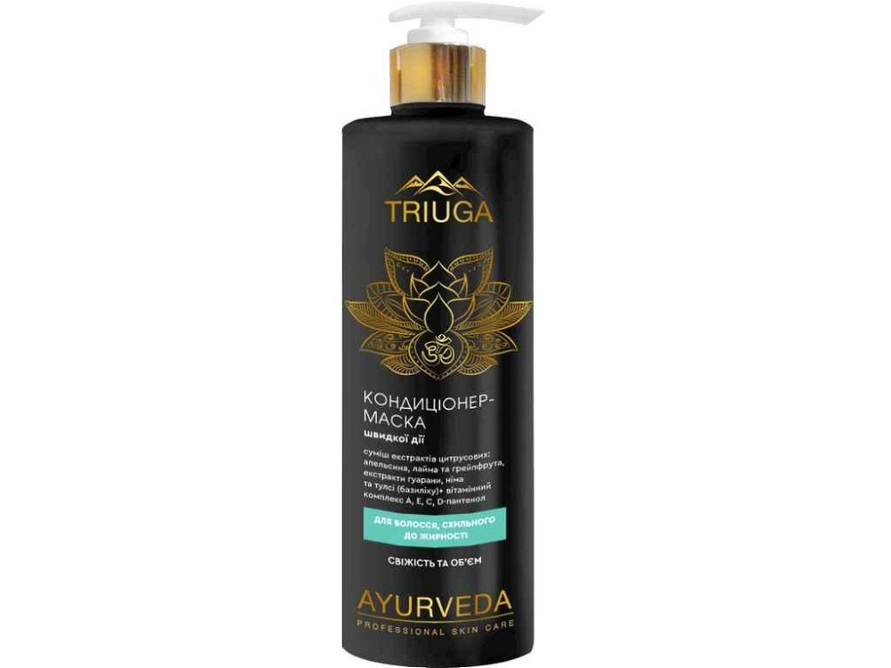 Кондиционер-маска для волос 500мл Свежесть и объем ТМ Triuga Ayurveda Киев - изображение 1