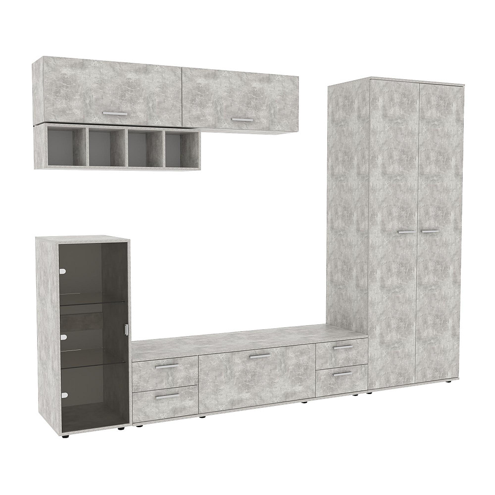 Стінка у вітальню Hugo-1, Бетон, 2860х520х2120 Львів - фото 1