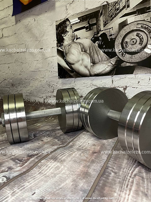 Набор 58 кг Штанга + Гантели металлические разборные 2 по 26 кг Гантели, гири, штанги и диски Киев - изображение 7