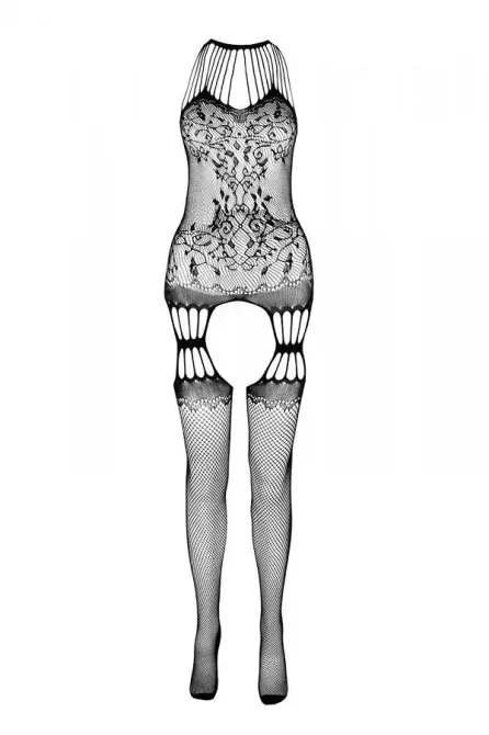 Бодістокінг з безліччю бретелей Passion BS095 One Size, red, імітація пояса та панчіх, з доступом Львів - фото 3