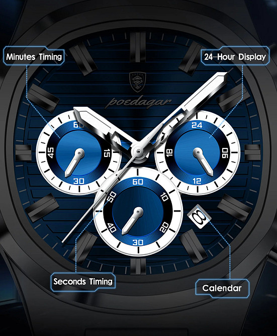 Часы мужские наручные Poedagar RiverWood Серебристый Киев - изображение 7