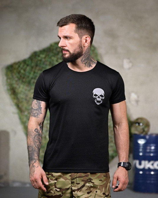 Тактична потовідвідна футболка Донецька зона black РП7343 Одеса - фото 3