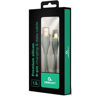 Дата кабель USB 2.0 AM to Lightning 1.5m 2.1A Cablexpert (CC-USB2S-AM8PM-1.5M-G) Вінниця - фото 2