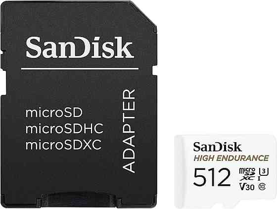 microSDXC (UHS-1 U3) SanDisk High Endurance 512Gb class 10 V30 (100Mb/s) (adapterSD) Київ