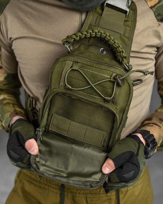 Тактична сумка нагрудна paracord oliva 3-0 Одеса - фото 4