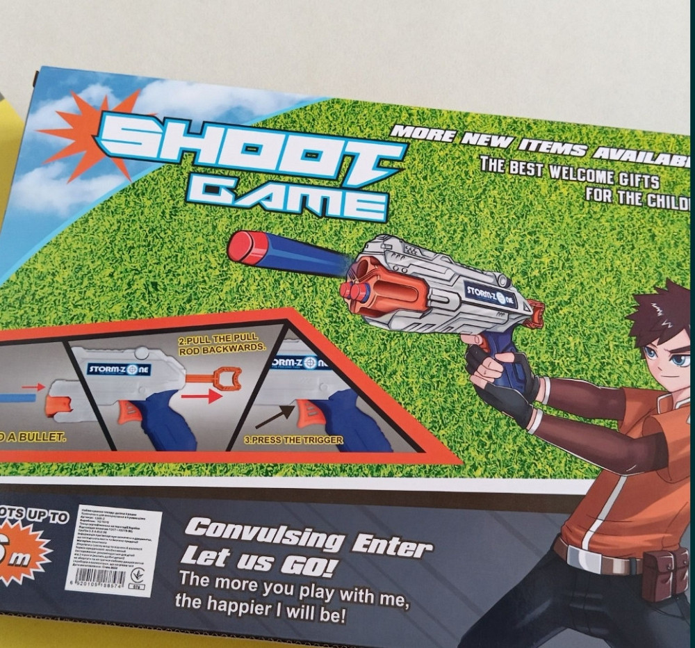 Пистолет бластер на паралонных патронах игрушка Киев - изображение 5