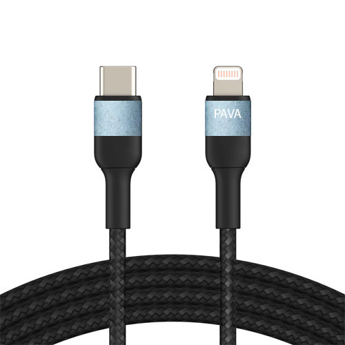 Кабель Type-C – Lightning Pavareal Q33PD 1м для iPhone, iPad, iPod швидка зарядка та синхронізація до 30 Вт Київ - фото 1