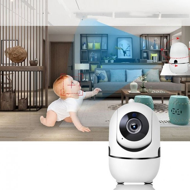 Камера відеоспостереження для дому квартири WiFi, Камери спостереження поворотні, Поворотна wifi камера TZ-30 Львів - фото 8