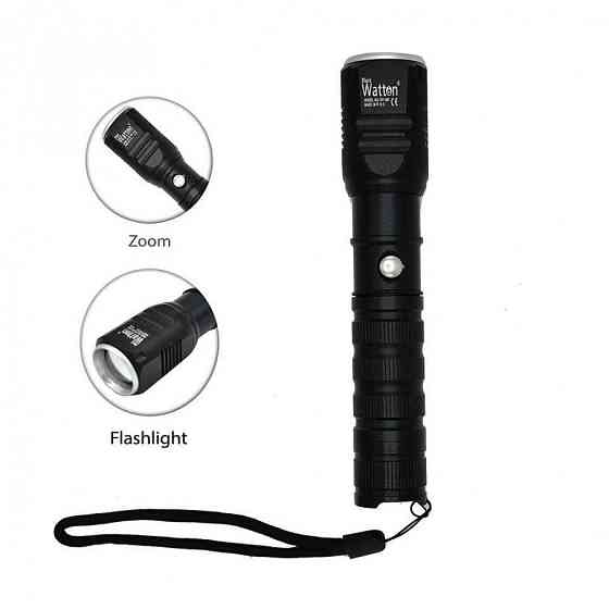 Тактический светодиодный аккумуляторный фонарь Watton WT-087, ручной фонарик в алюминиевом корпусе Каменец-Подольский