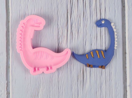 Молд силиконовый Динозавр 90 на 68 мм розовый Киев