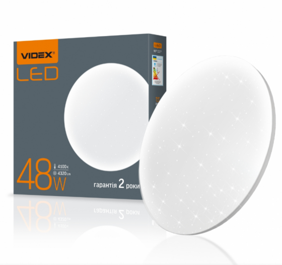 LED Світильник настінно-стельовий 48W 4100К 220V Зоряне небо VL-CLR-484S Videx Житомир