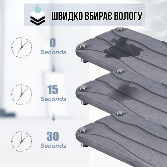 Подставка универсальная для раковины в ванную комнату,кухню,гостиную,каменная из диатомита тёмно-серая Каменец-Подольский