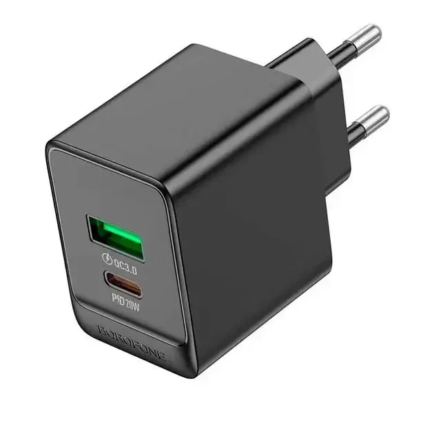 Зарядний пристрій 220В 20Вт QC3.0 Borofone Erudite BAS14A 20вт,Роз'єм: USB,Підтримка Quick Charge 3. Київ - фото 4
