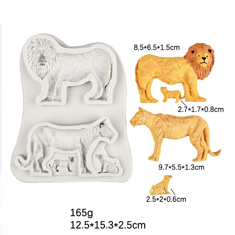 Молд силиконовый Лев 125 на 153 мм серый Киев - изображение 2