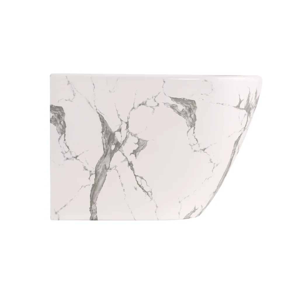 Біде підвісне Qtap Robin 515x370x350 мм, Marble QT13551381GMR Київ - фото 4