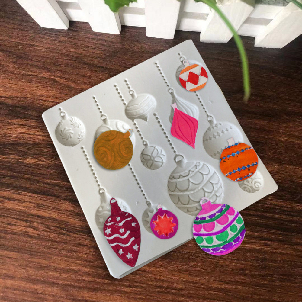 Молд Новогодние игрушки 103 на 103 мм серый Киев - изображение 4