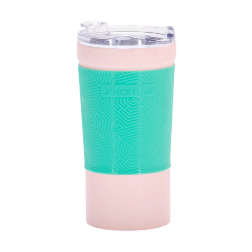 Термокружка 380мл з нержавіючої сталі з TPR вставкою KAMILLЕ 2046 Житомир - фото 1