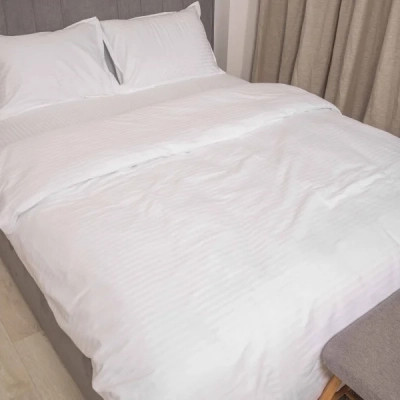 Постільна білизна Tiare White Сатин Страйп Кольоровий полуторний (White_Stripe_pl) Вінниця - фото 6