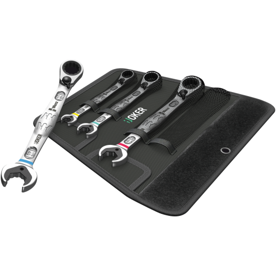 Набір ключів комбінованих Wera з тріскачкою 10-19мм 4шт, в сумці, Joker Switch 6001 05020090001 Одеса