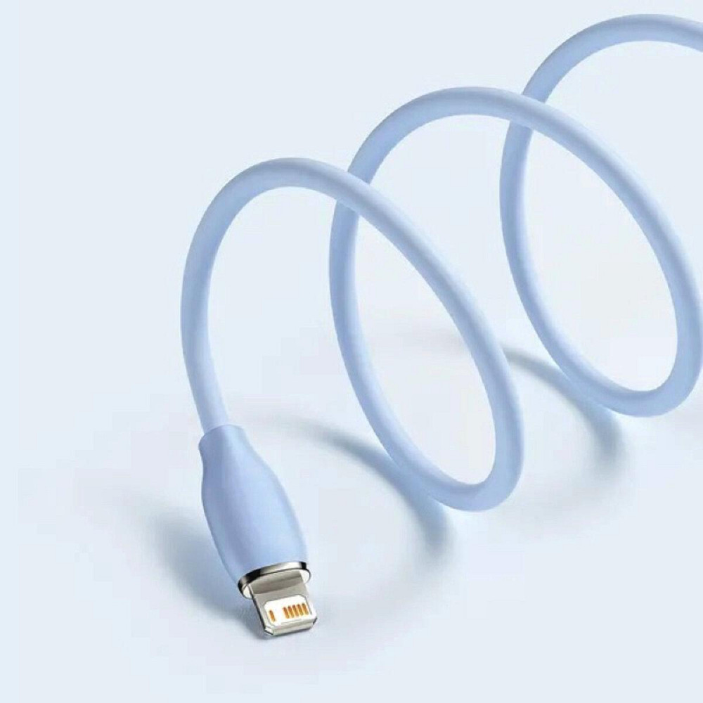 Кабель Baseus Jelly Liquid Silica Gel Fast Charging Data Cable USB to iP 2.4A 2m Blue CAGD000103 Одесса - изображение 8