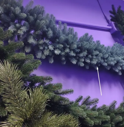 Гирлянда густая из хвои Элит 2 м литая (Голубая) Винница