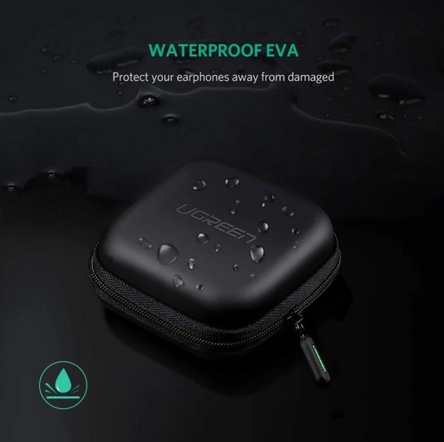 Кофр для зберігання навушників і кабелів UGreen 40816 з карабіном (Чорний) Николаев - изображение 5