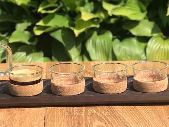 Набір чашок для кави Olens "Button" 4 шт 75 мл скляна чашка з корковою вставкою Київ