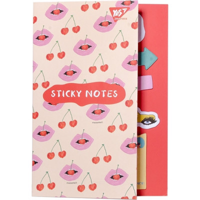 Бумага для заметок Yes с липким слоем Fancy в наборе, 8x20 листов (170279) Винница - изображение 1