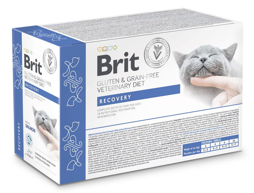 Корм вологий для котів Brit GF VetDiet Recovery з лососем, 12 x 85 г Вінниця - фото 1