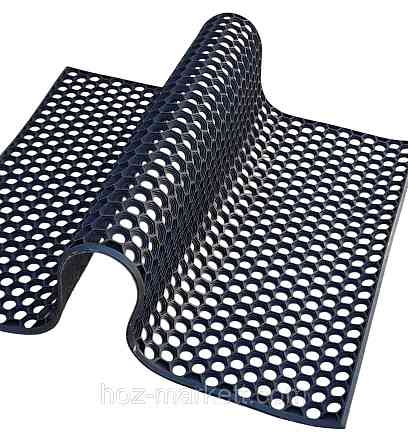 Килимок 140х96х1 см гумовий брудозахисний сота чорний Харків