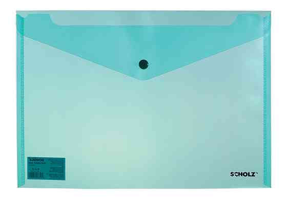 Папка на кнопці А4 "Scholz" 180мкн 03500-04SCH зелена прозора, шт Київ