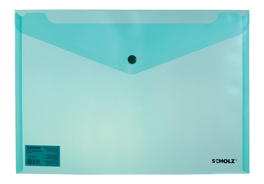 Папка на кнопці А4 "Scholz" 180мкн 03500-04SCH зелена прозора, шт Київ - фото 1
