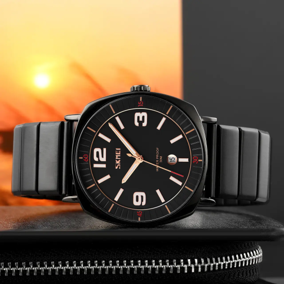 Чоловічий класичний годинник Skmei 9280 (Чорний) Вінниця