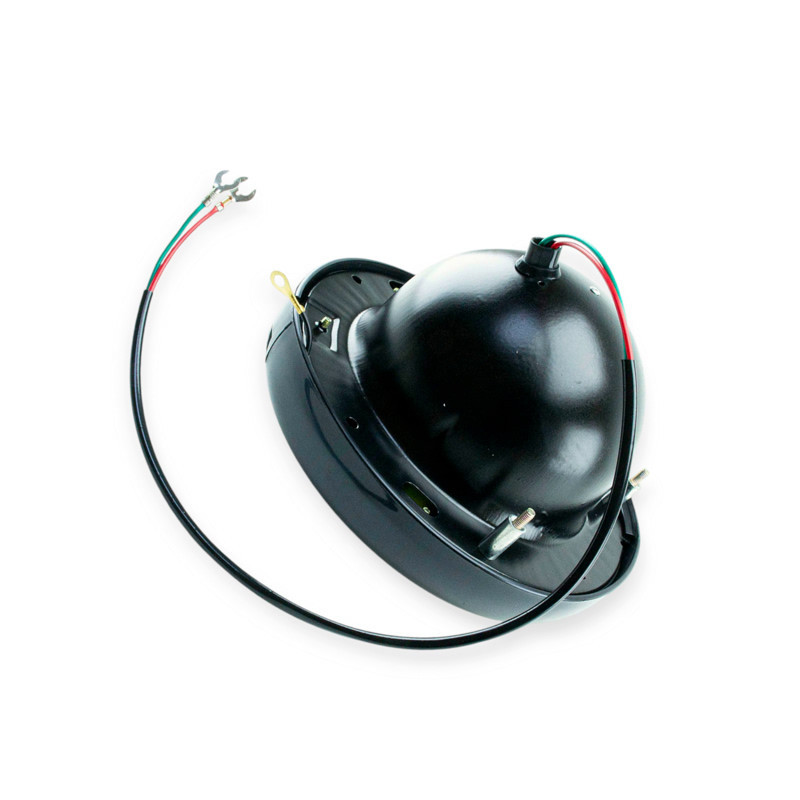 Фара 122 (ГАЗ, УАЗ, ЗИЛ, Камаз) (без отсекателя, без подсветки), металлический корпус, с галогенкой H4 12V 60 55W Тайвань ФГ Мукачево - изображение 1