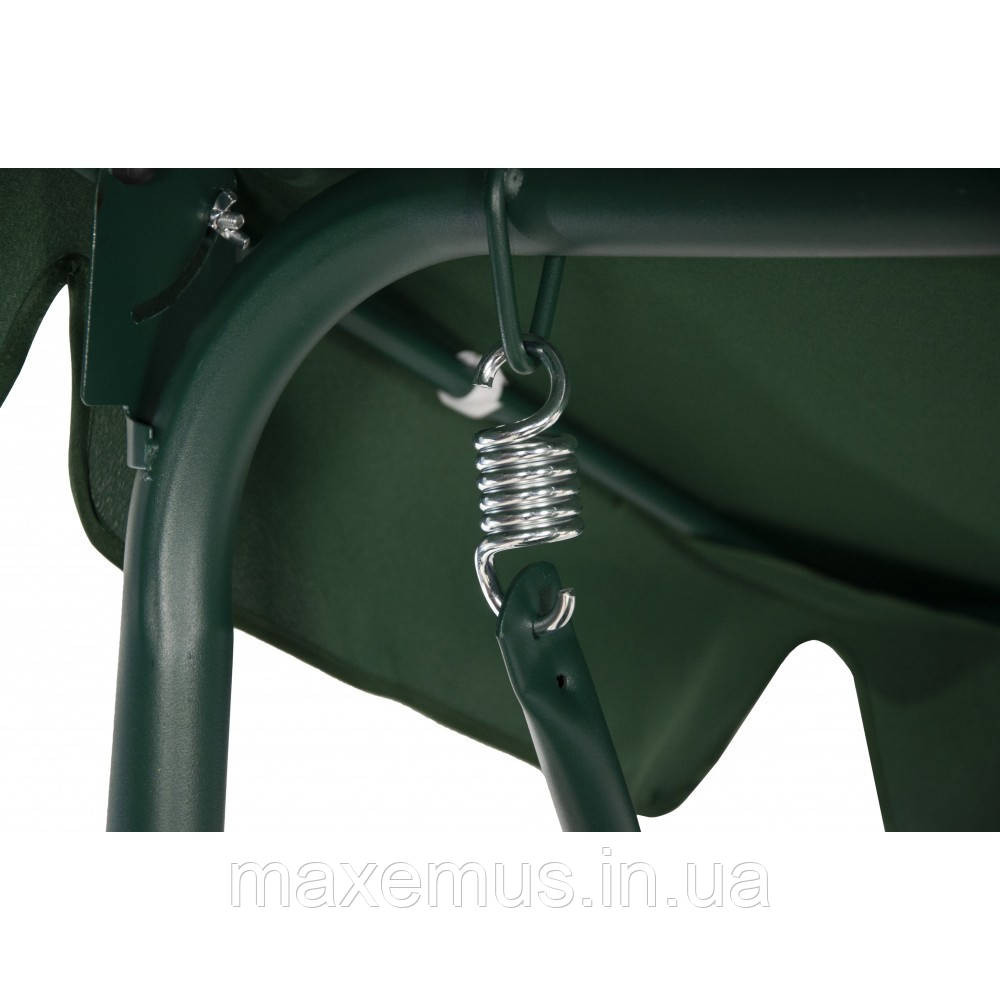 Садовые качели для дачи и дома трехместные уличные качели с навесом Relax дачные качели для отдыха зеленая Мостиска - изображение 7