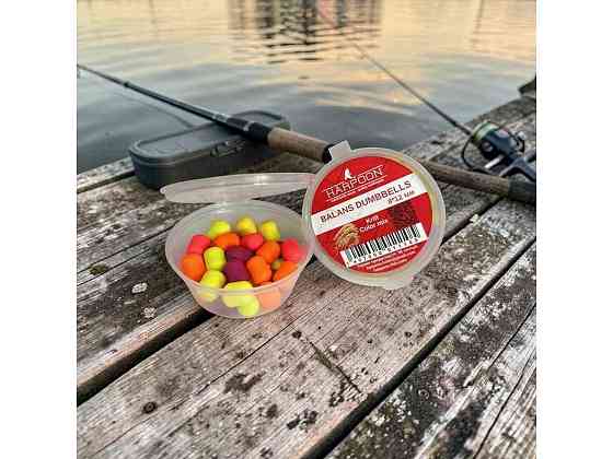 Бойли нейтральної-плавучості 8*12мм кріль 45г BALANS DAMBBELLS COLOR MIX ТМ HARPOON Київ