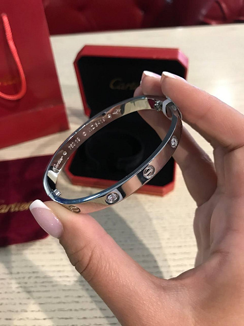Cartier браслет с отверткой белое золото / Картье браслет с отверткой / крупный цирконий Одесса - изображение 1