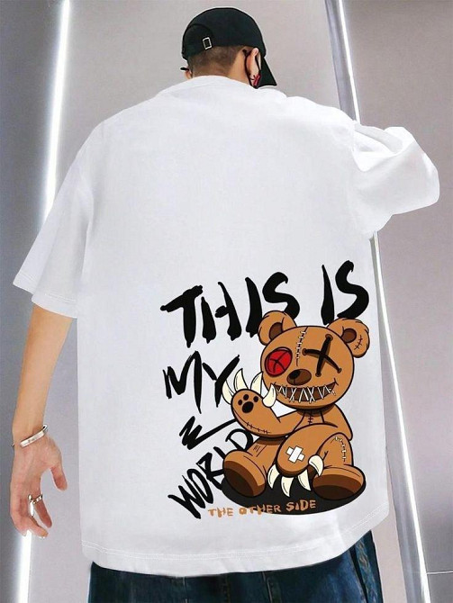 Футболка чоловіча с принтом  46 Біла 2664091023 Дніпро - фото 1