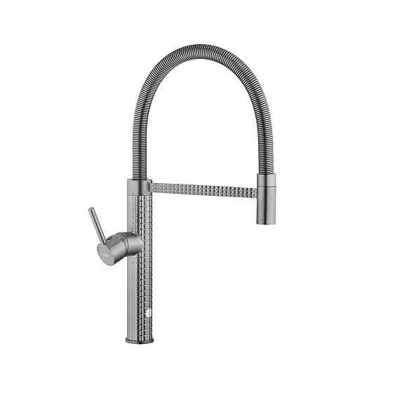 Смеситель для кухни с гибким изливом Kroner KRP Ersel - GRP03999 графит Киев