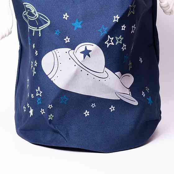 Тканевая корзина для игрушек синяя 40x40 см Киев