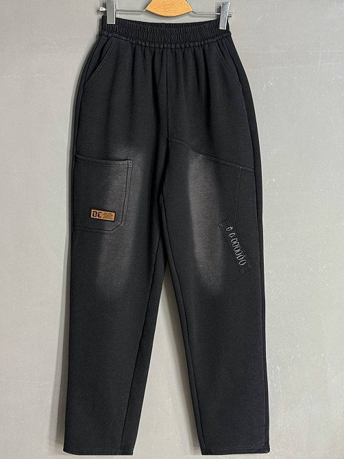 Брюки жіночі Alia 9148 утеплені на флісі мом великі розміри чорні, чорний, XL Київ - фото 13