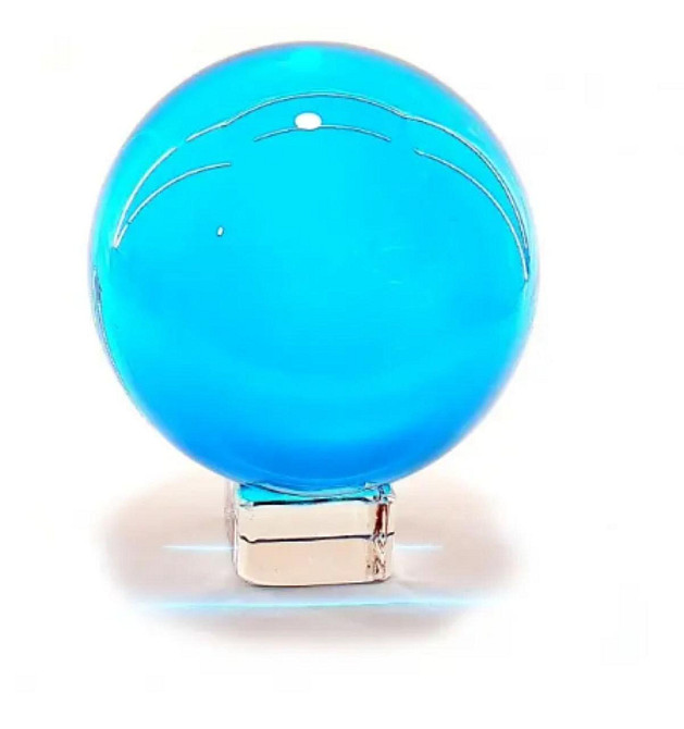 Куля кришталева на підставці блакитна Київ - фото 1
