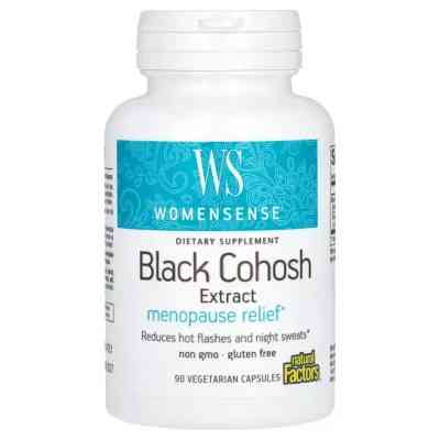 Травы Natural Factors Экстракт клопогона, облегчение менопаузы, WomenSense, Black Coho (NFS-04925) Винница