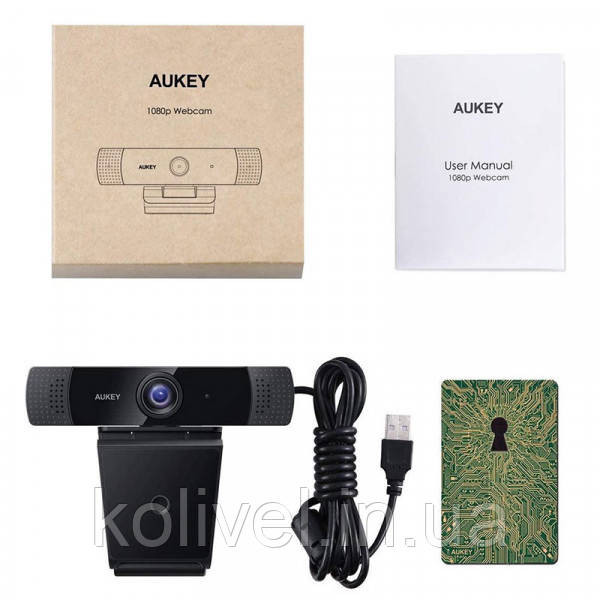 Веб-камера Aukey 1080p FHD Live Streaming Camera, Stereo Mic (PC-LM1E) Київ - фото 5