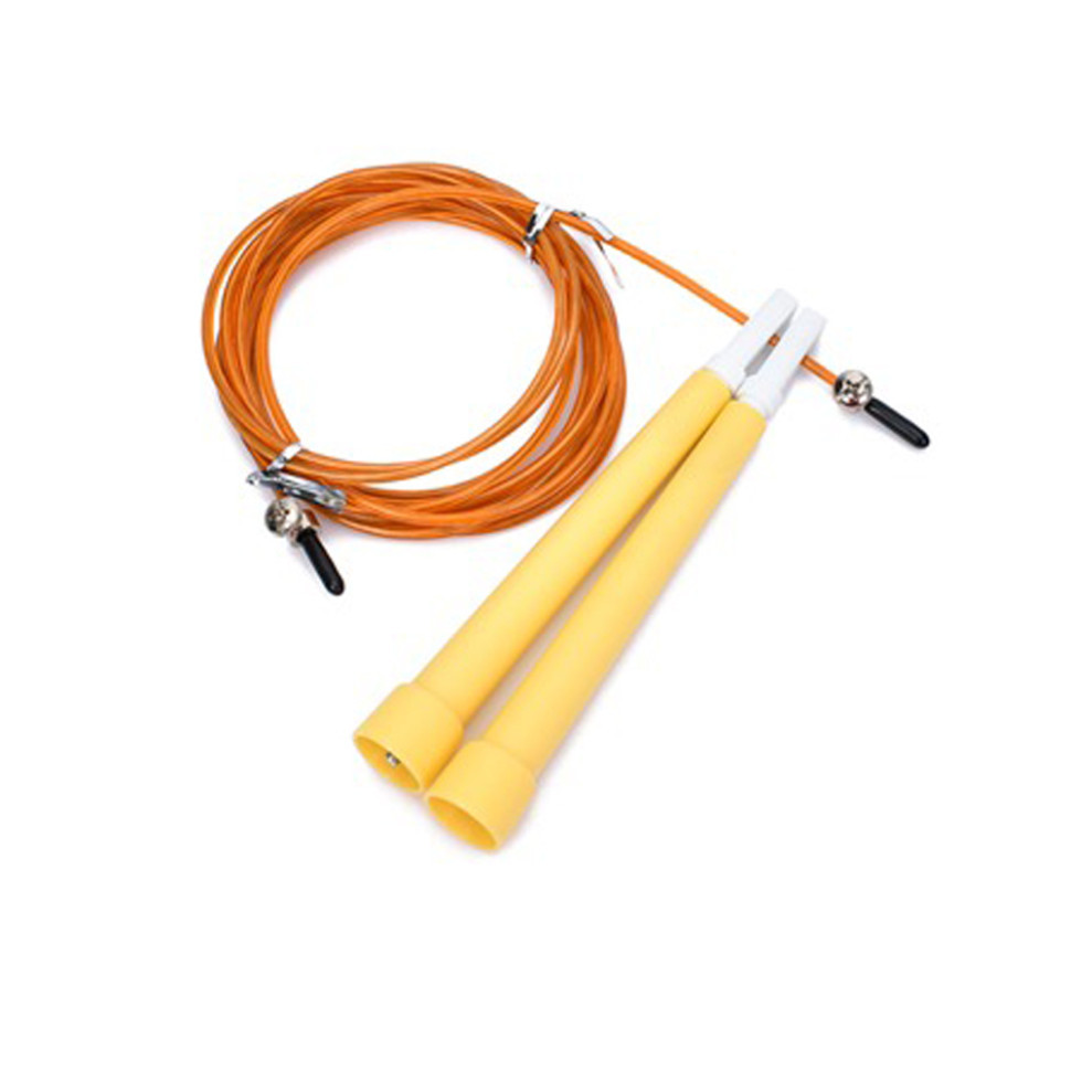 Скакалка швидкісна MS 3765(Yellow) 290 см, ручка пластик, мотузка гума+метал Вінниця - фото 1