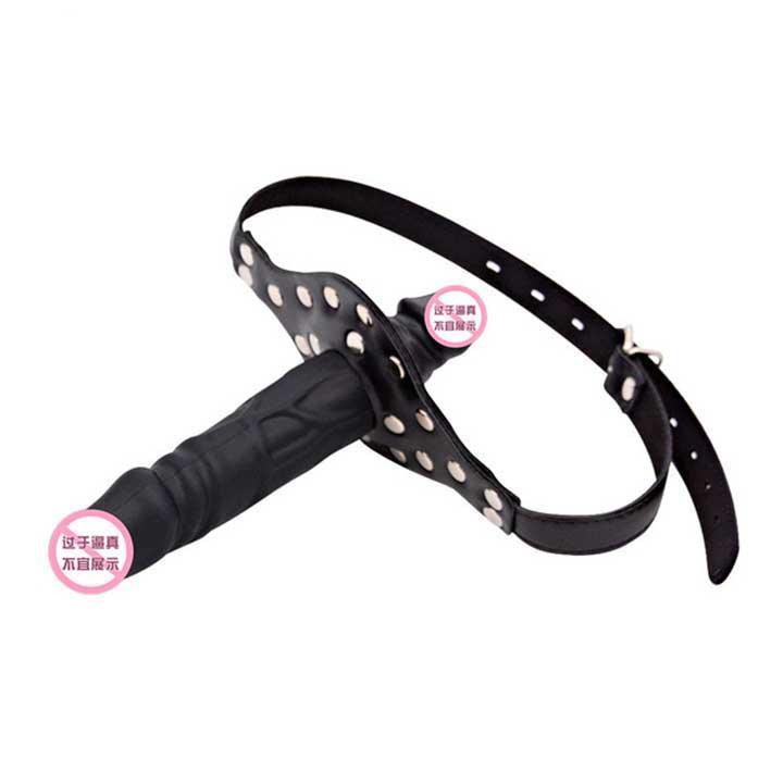 Страпон на лицо и в рот - 13 *3,5/5*3,5 см - Черный Винница - изображение 9