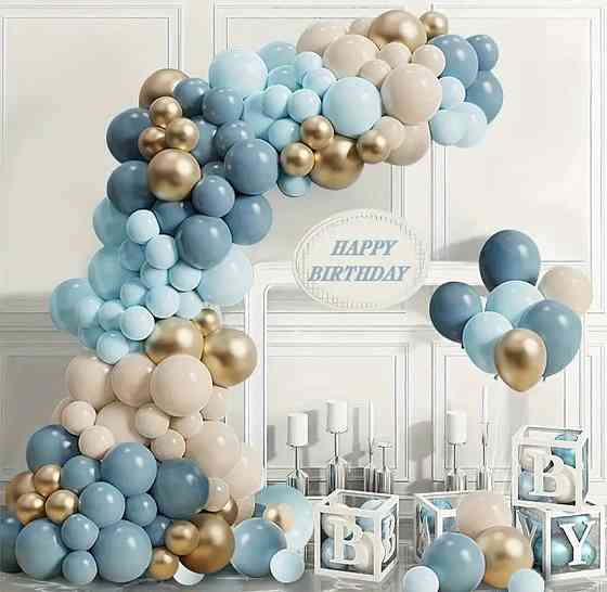 Фотозона синьо-кремова для хлопчиків Київ