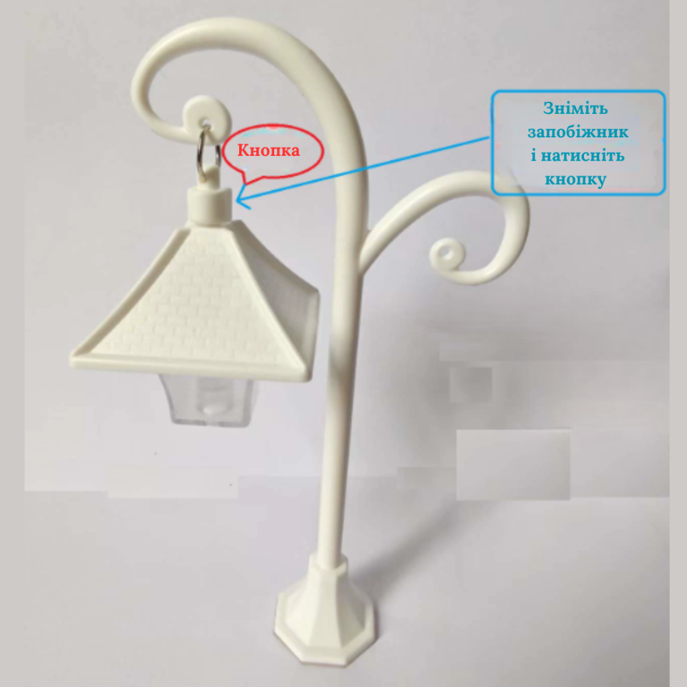 Декоративный фонарь с LED подсветкой для флорариума мини-сада вазона моссариума микроландшафта моделирования Изогнутый білий Одесса - изображение 1