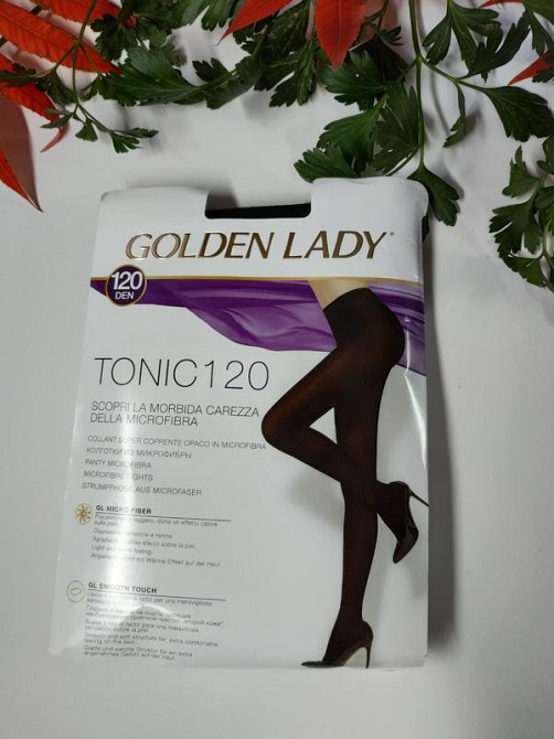 Плотные колготы golden lady tonic 120 черного цвета голдэн лэди Славута - изображение 1