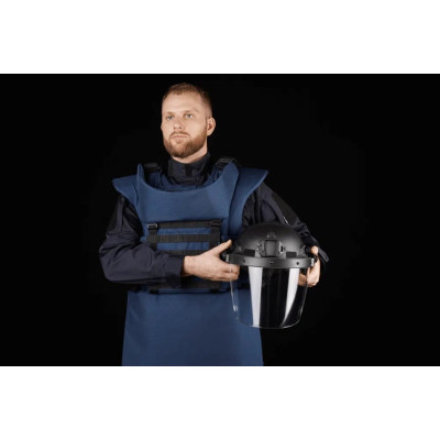 Противообломочный комплект Ukrainian Armor Humanitarian Demining Apron, клас захисту ДСТУ 2, розмір S-M, синій (HDASMBLUE2) Винница - изображение 3